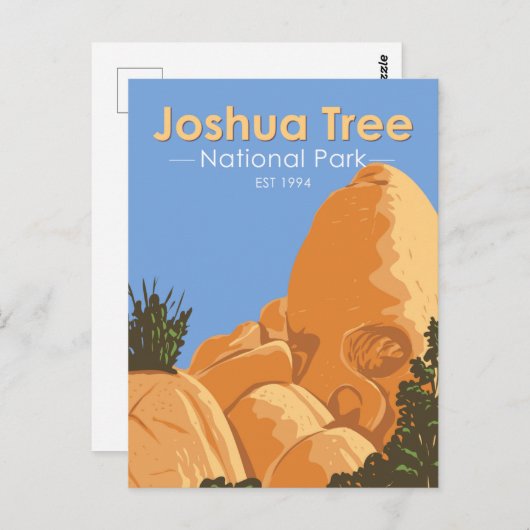 Joshua Tree National Park Skull Rock California Briefkaart (Voorkant / Achterkant)