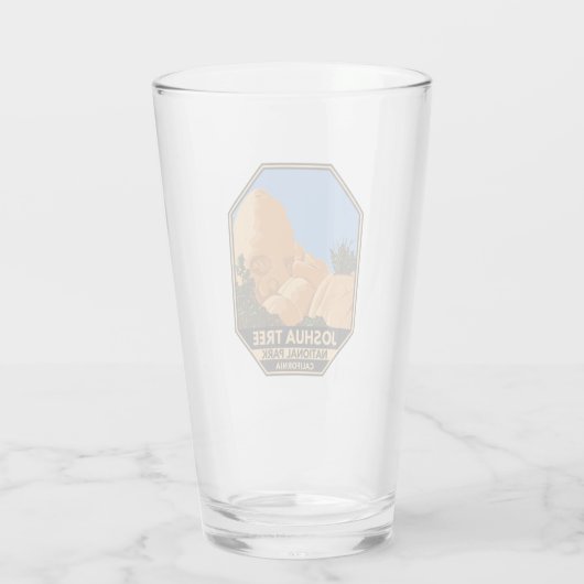 Joshua Tree National Park Skull Rock California Glas (Achterkant)