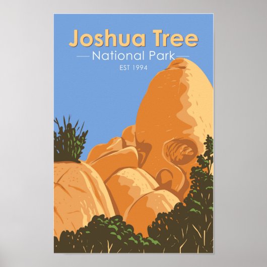 Joshua Tree National Park Skull Rock California Poster (Voorkant)