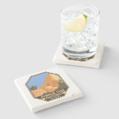 Joshua Tree National Park Skull Rock California Stenen Onderzetter (Zijkant)