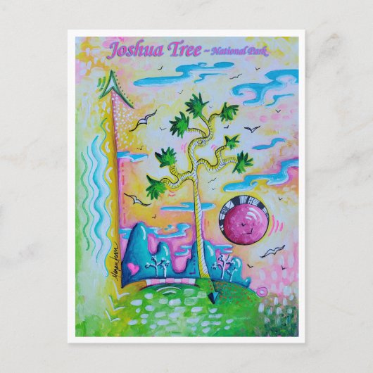 Joshua Tree National Park Travel Art Briefkaart (Voorkant)