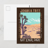 Joshua Tree National Park Tule Springs Distress Briefkaart (Voorkant / Achterkant)