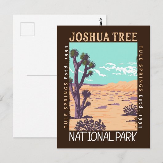 Joshua Tree National Park Tule Springs Distress Briefkaart (Voorkant / Achterkant)