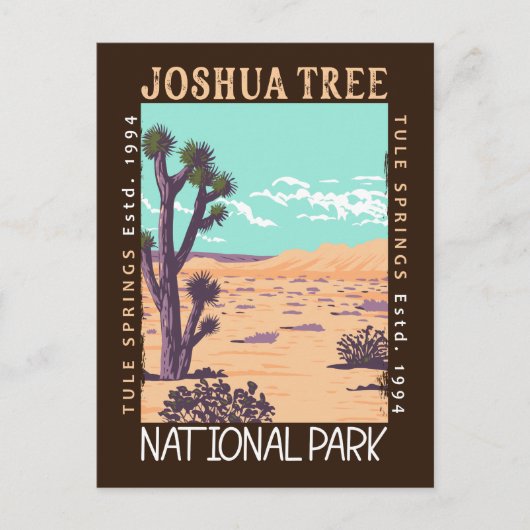 Joshua Tree National Park Tule Springs Distress Briefkaart (Voorkant)