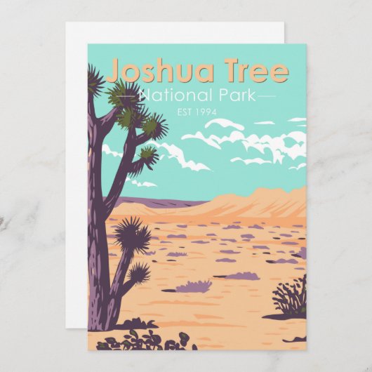 Joshua Tree National Park Tule Springs Feestdagenkaart (Voorkant / Achterkant)