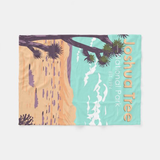 Joshua Tree National Park Tule Springs Fleece Deken (Voorkant (Horizontaal))