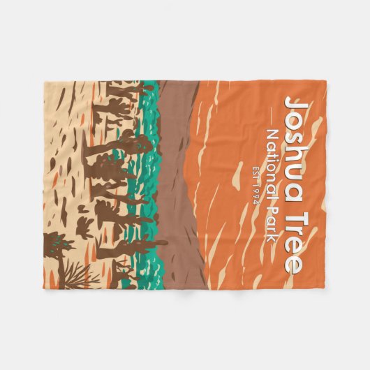 Joshua Tree National Park Turkey Flats Sand Dunes Fleece Deken (Voorkant (Horizontaal))