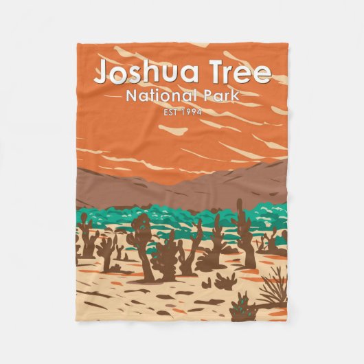 Joshua Tree National Park Turkey Flats Sand Dunes Fleece Deken (Voorkant)
