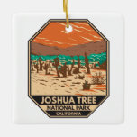 Joshua Tree National Park Turkey Flats Sand Dunes Keramisch Ornament<br><div class="desc">Vectorillustraties van Joshua Tree. Het park wordt genoemd voor de verdraaide,  gekruiste Joshua-bomen in de regio,  het park loopt dwars door de Colorado-cactus-woestijn en de Mojave woestijn.</div>