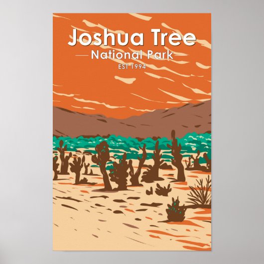 Joshua Tree National Park Turkey Flats Sand Dunes Poster (Voorkant)