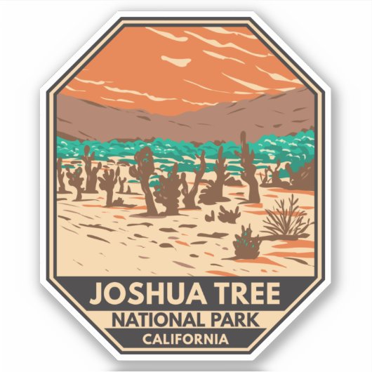 Joshua Tree National Park Turkey Flats Sand Dunes Sticker (Voorkant)