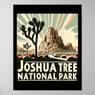 Joshua Tree National Park Vintage Wandelen Kampere Poster