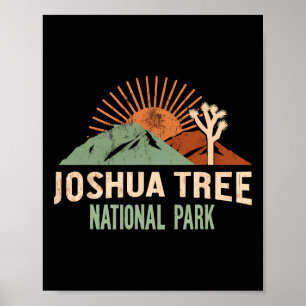 Joshua Tree National Park Vintage Wandelen Kampere Poster
