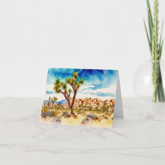 Joshua Tree National Park Waterverf Stationery Kaart (Voorkant)
