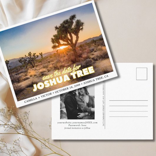 Joshua Tree National Park Wedding Save the Date Briefkaart