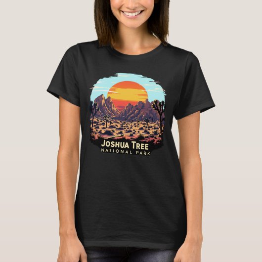 Joshua Tree National Park Woestijnzonsondergang T-shirt (Voorkant)