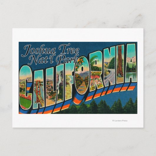 Joshua Tree Nat'l Park, CA - grote letterscènes Briefkaart (Voorkant)