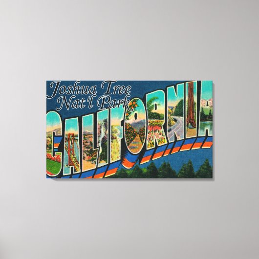 Joshua Tree Nat'l Park, CA - grote letterscènes Canvas Afdruk (Voorkant)