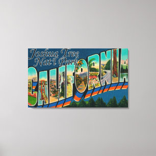 Joshua Tree Nat'l Park, CA - grote letterscènes Canvas Afdruk