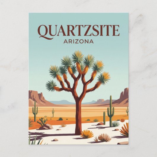 Joshua Tree Parkway bij Quartzsite Arizona Briefkaart (Voorkant)