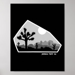 Joshua Tree Retro Boulder Donker  Poster