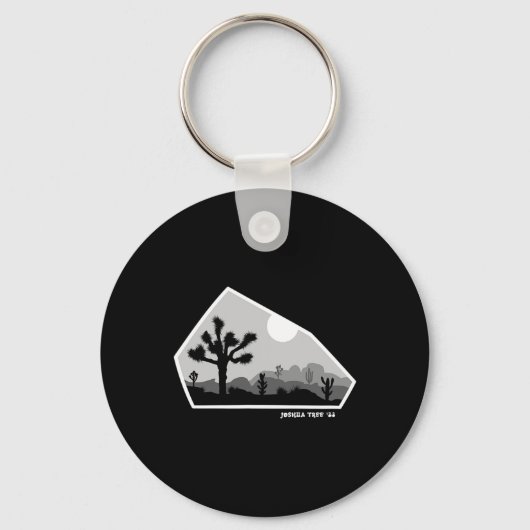 Joshua Tree Retro Boulder Donker Sleutelhanger (Voorkant)