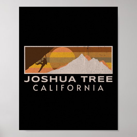Joshua Tree Rotsklimmer Nerd Boulderaar Berg Poster (Voorkant)