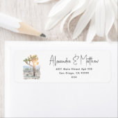 Joshua Tree Rustieke Moderne Typografie Boho Bruil Etiket (Insitu)