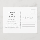 Joshua Tree Save the Date Briefkaart Zwart & Wit (Achterkant)