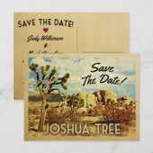 Joshua Tree Save the Date California National Park Aankondigingskaart (Voorkant / Achterkant)