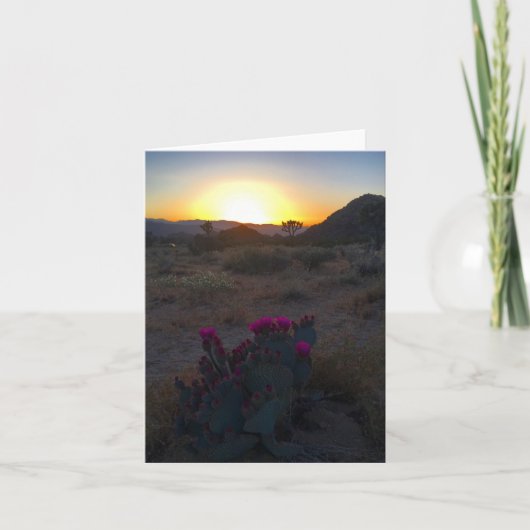 Joshua Tree Sunset #2 Notecard Kaart (Voorkant)