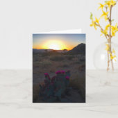 Joshua Tree Sunset #2 Notecard Kaart (Gele Bloem)