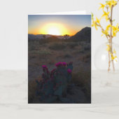 Joshua Tree Sunset #2 wenskaart Kaart (Gele Bloem)