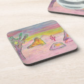 Joshua Tree Sunset Bier Onderzetter (Linkerzijde)