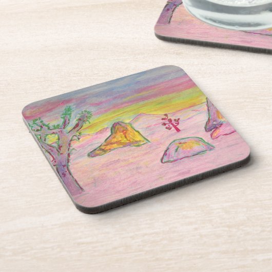 Joshua Tree Sunset Bier Onderzetter (Linkerzijde)