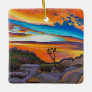Joshua tree Sunset Keramisch Ornament