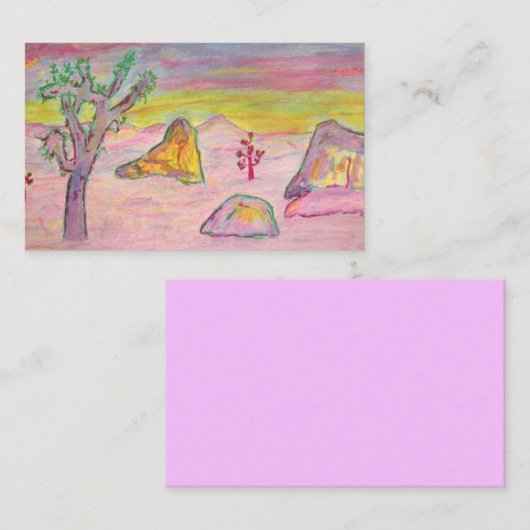 Joshua Tree Sunset Visitekaartje (Voorkant / Achterkant)