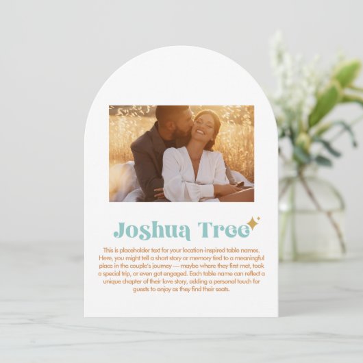 Joshua Tree-tabelnummer Kaart (Staand voorkant)