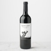 Joshua Tree Trouwgunst Zwart & Wit Wijn Etiket (Voorkant)