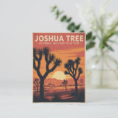 Joshua Tree Vintage Travel Poster Briefkaart (Staand voorkant)