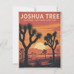 Joshua Tree Vintage Travel Poster Briefkaart