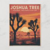 Joshua Tree Vintage Travel Poster Briefkaart (Voorkant)