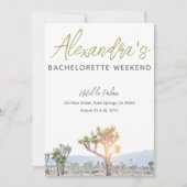 Joshua Tree Weekend Route Bachelorette Party Kaart (Voorkant)