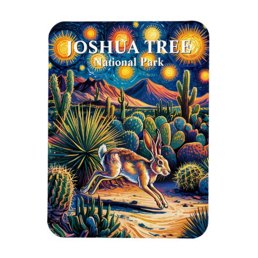 Joshua Tree Woestijn Wildlife Jackrabbit Kleurrijk Magneet (Verticaal)