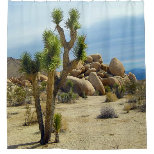 Joshua Tree, woestijnlandschap Douchegordijn (Voorkant)