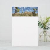 Joshua Trees en Blue Sky woestijnlandschap Briefpapier (Staand voorkant)