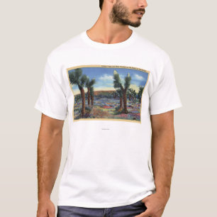Joshua Trees en Desert Wild Flowers Uitzicht T-shirt