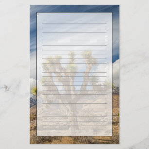 Joshua Trees in woestijn Briefpapier