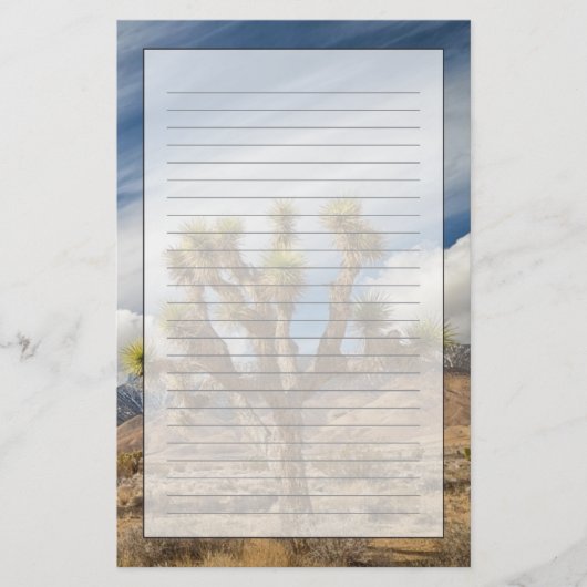 Joshua Trees in woestijn Briefpapier (Voorkant)