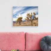 Joshua Trees in woestijn Canvas Afdruk (Insitu (Woonkamer))